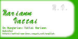 mariann vattai business card